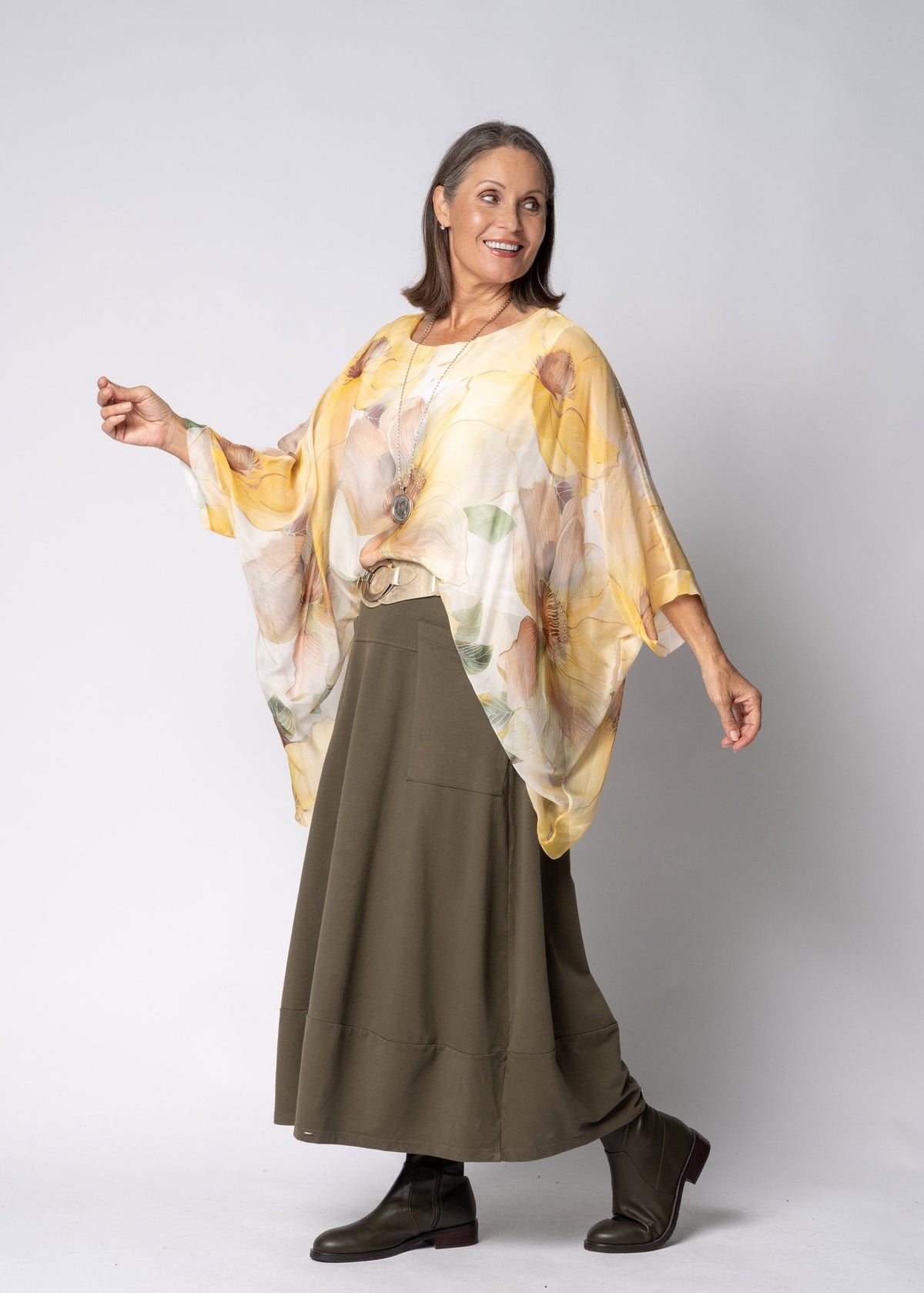Isolde Skirt in Moss Green