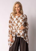 Saphira Silk Top in Sahara Sand