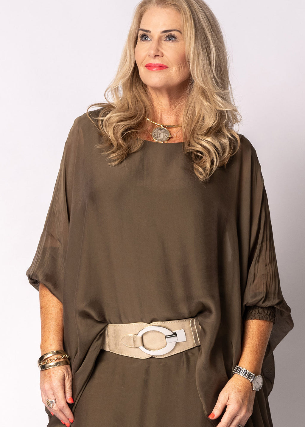 Isabetta Top in Moss Green
