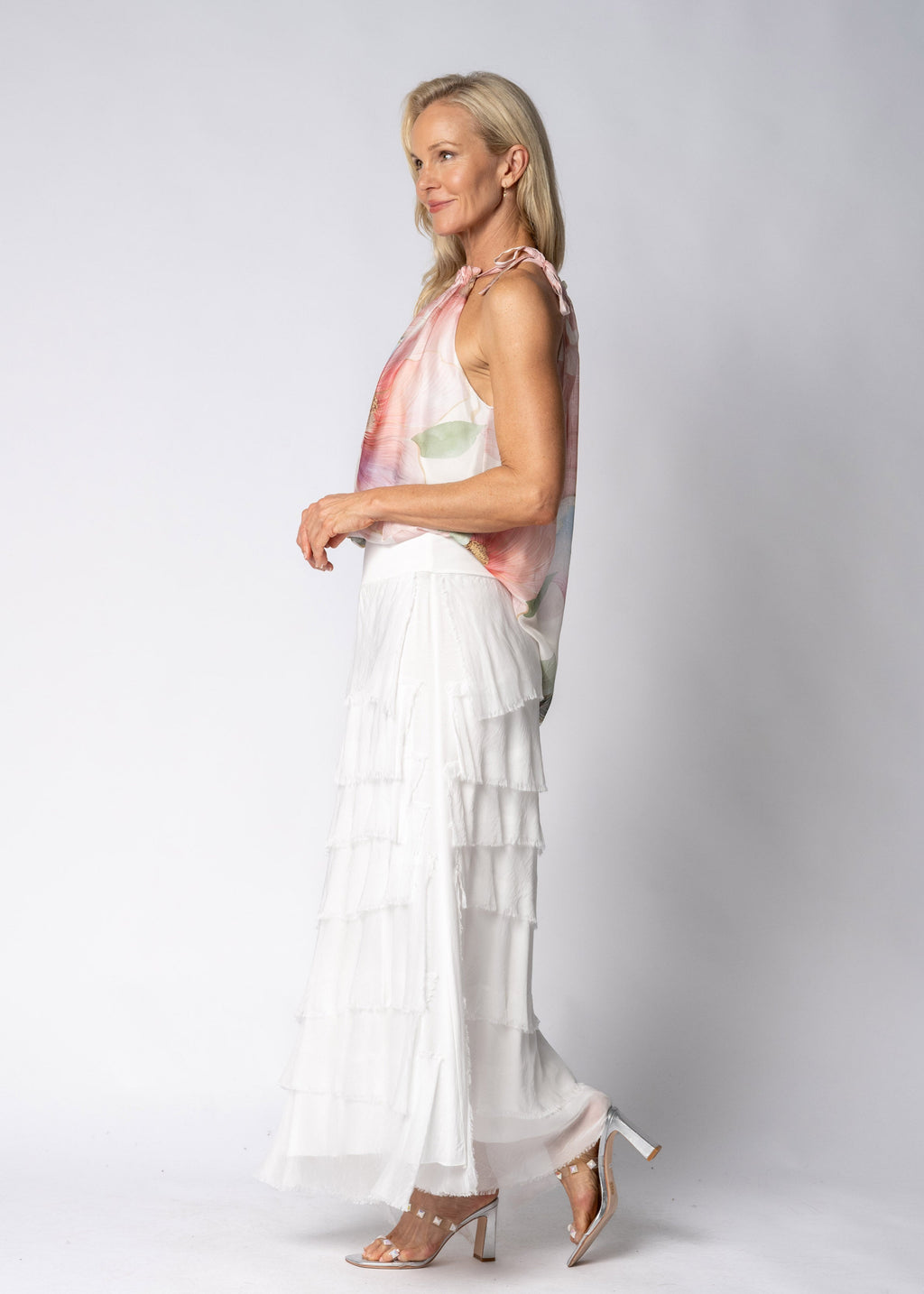 Aderra Silk Top in Modena Pink