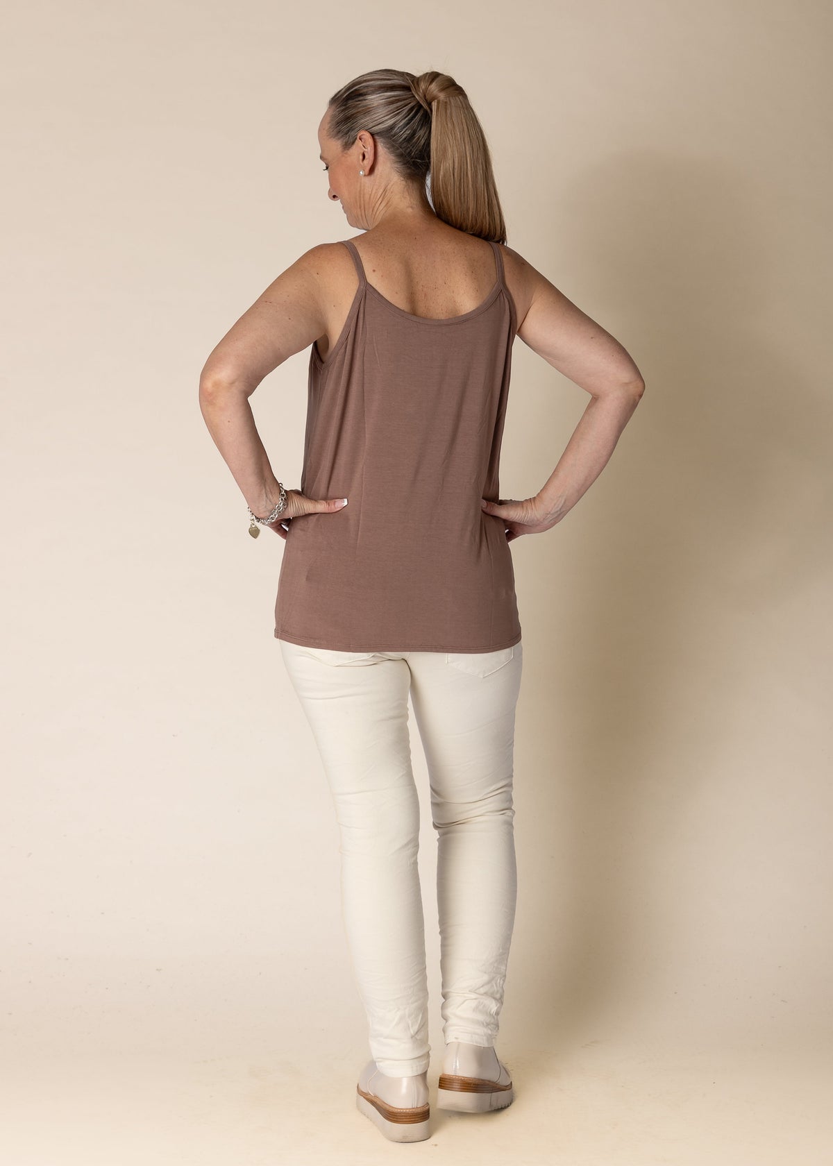 Demetria Singlet in Milk Chocolate
