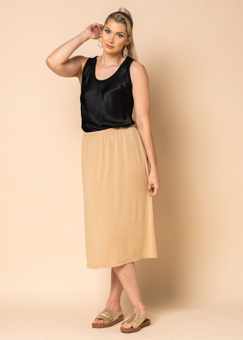 Briar Half Slip in Latte