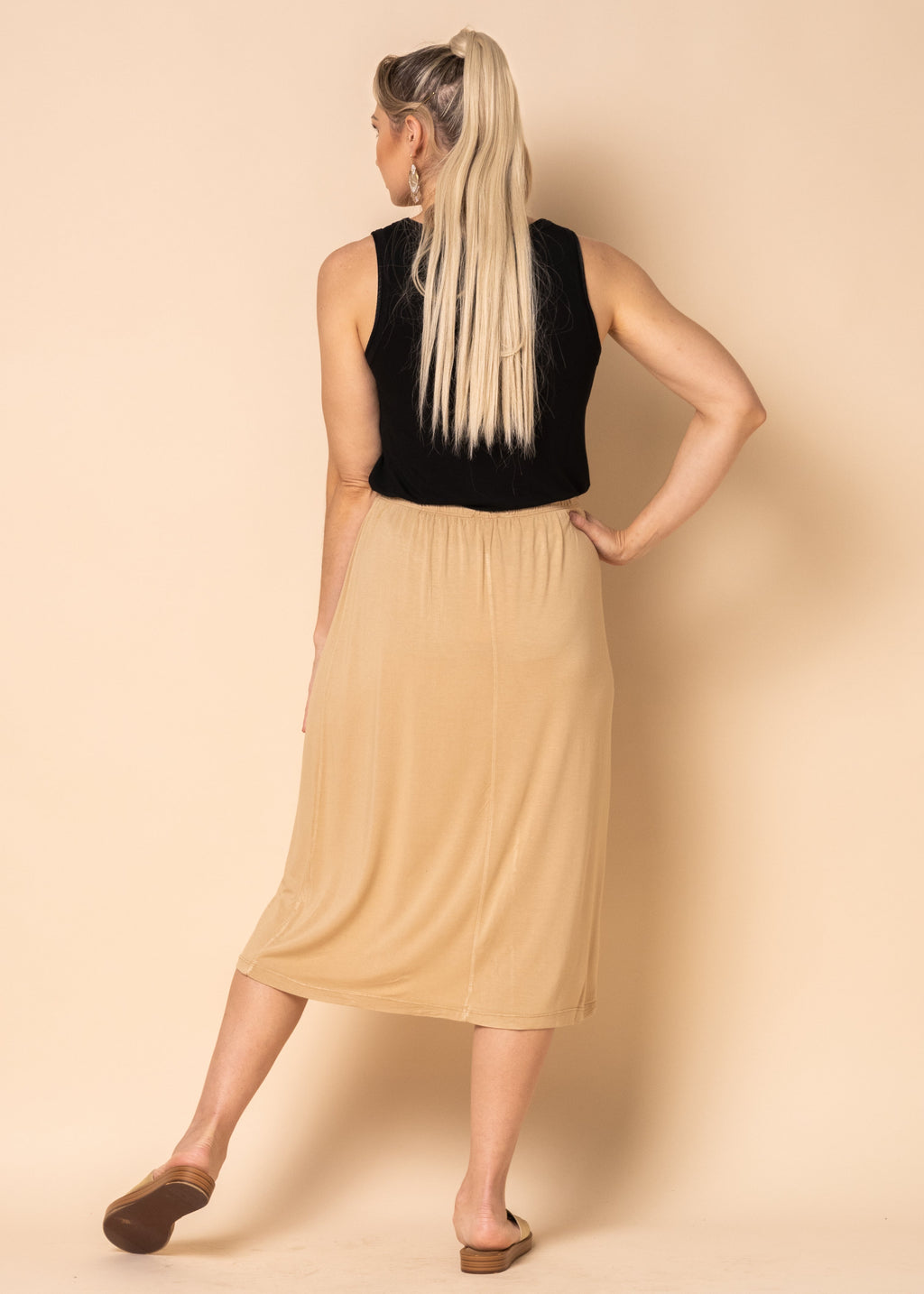Bellamy Half Slip in Latte