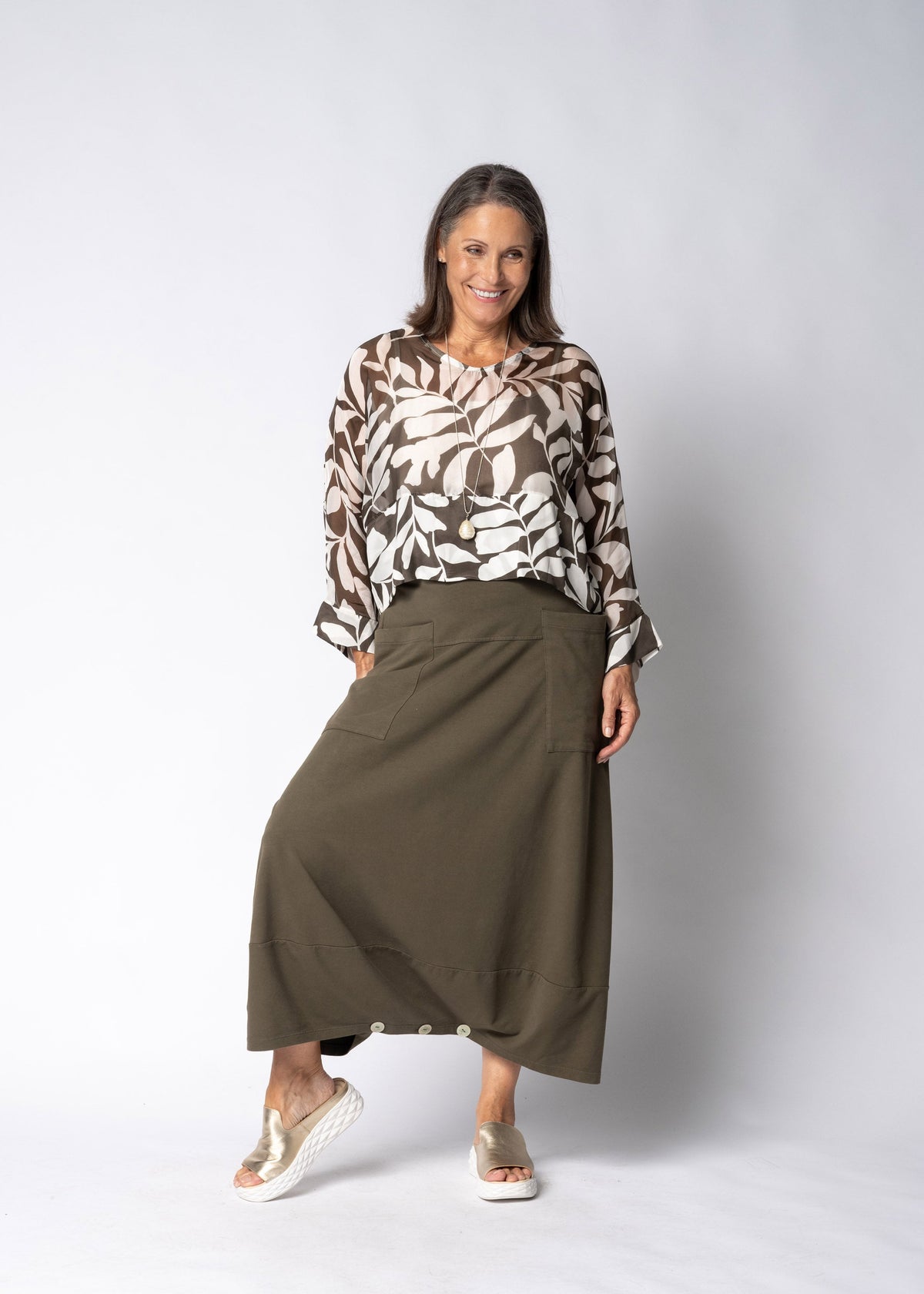 Isolde Skirt in Moss Green