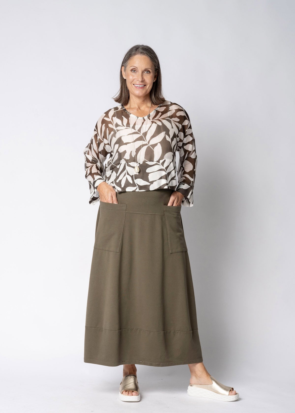Isolde Skirt in Moss Green