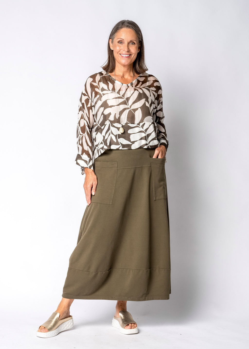 Isolde Skirt in Moss Green