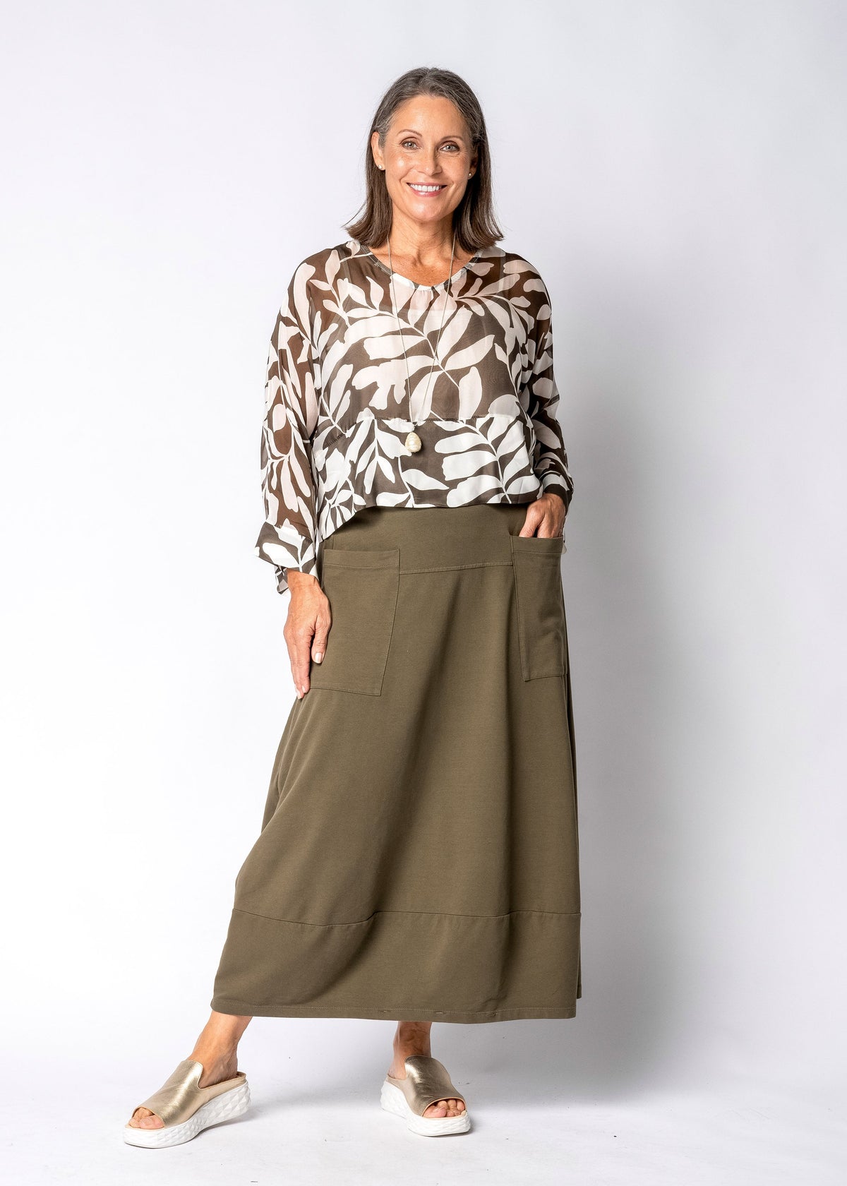 Isolde Skirt in Moss Green