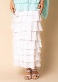 Julie Linen Skirt in White