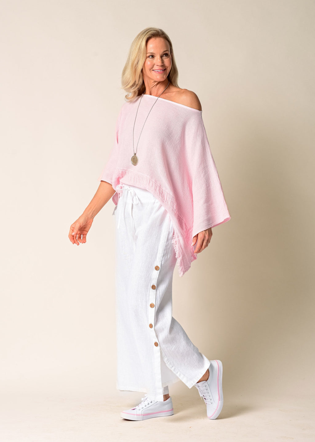 Mileta Linen Pant in Winter White