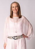 Kaidi Silk Top in Modena Pink