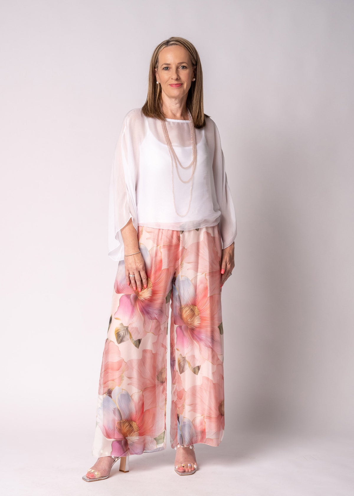 Kaidi Silk Top in White