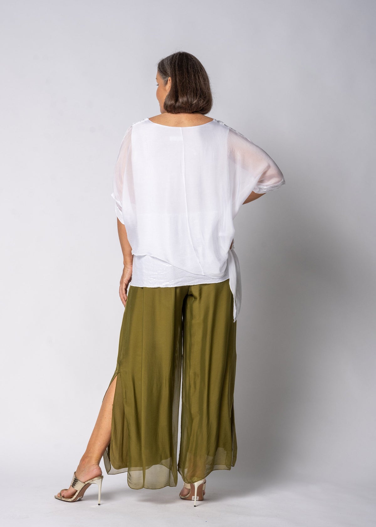 Danika Silk Top in White
