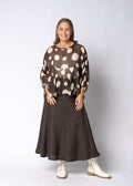 Lela Linen Skirt in Chocolate Truffle