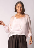 Maribella Silk Top in Modena Pink
