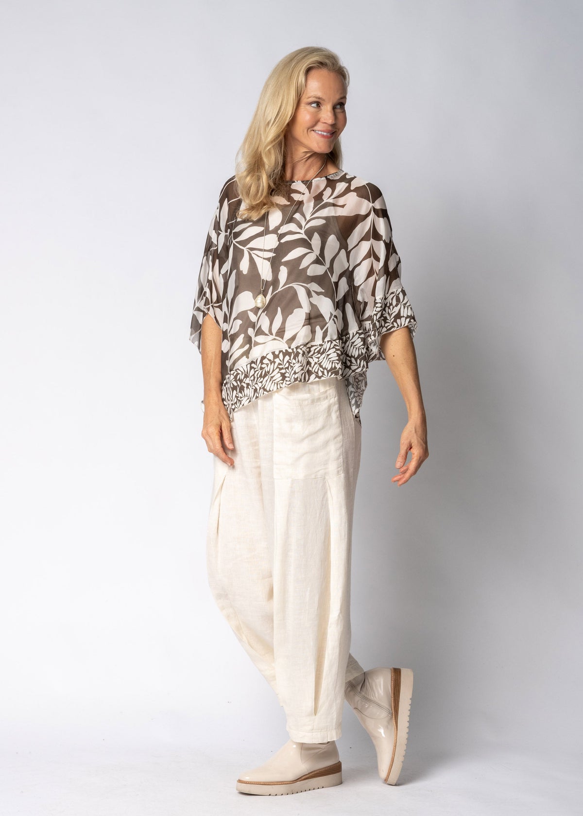 Olenna Linen Pants in Cream