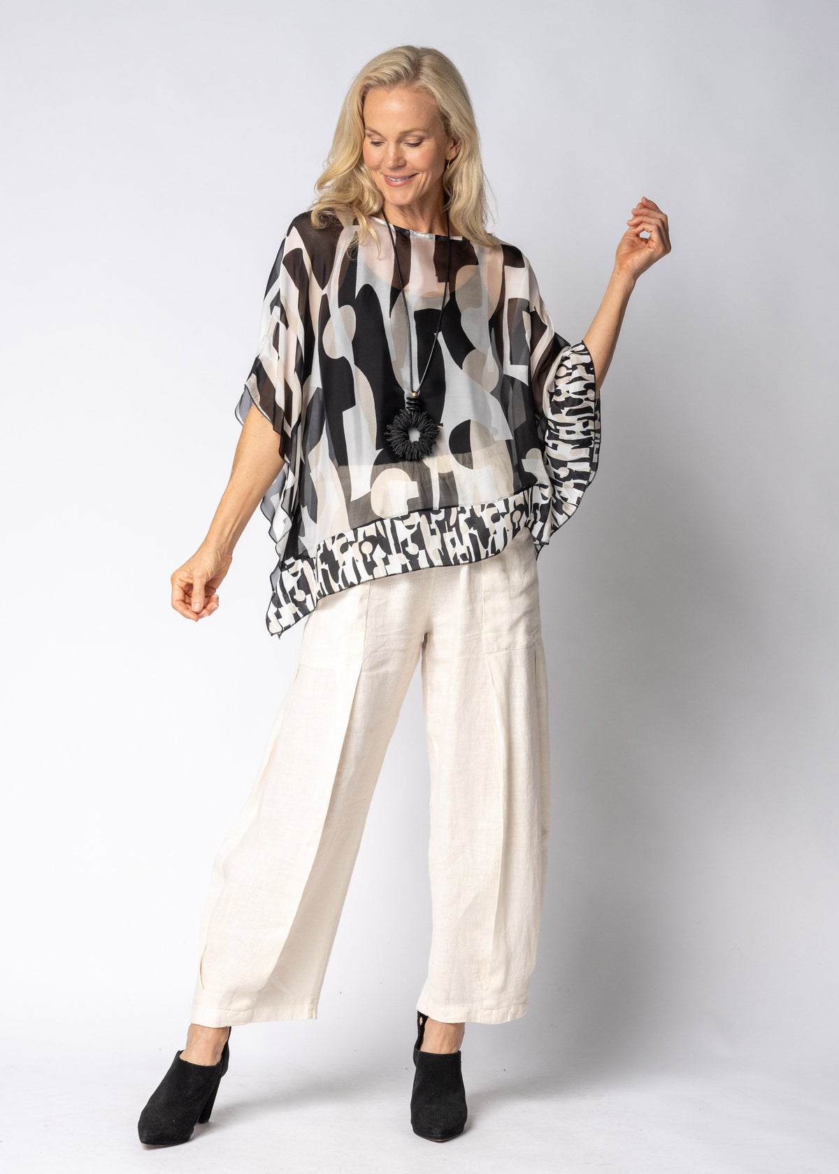 Olenna Linen Pants in Cream
