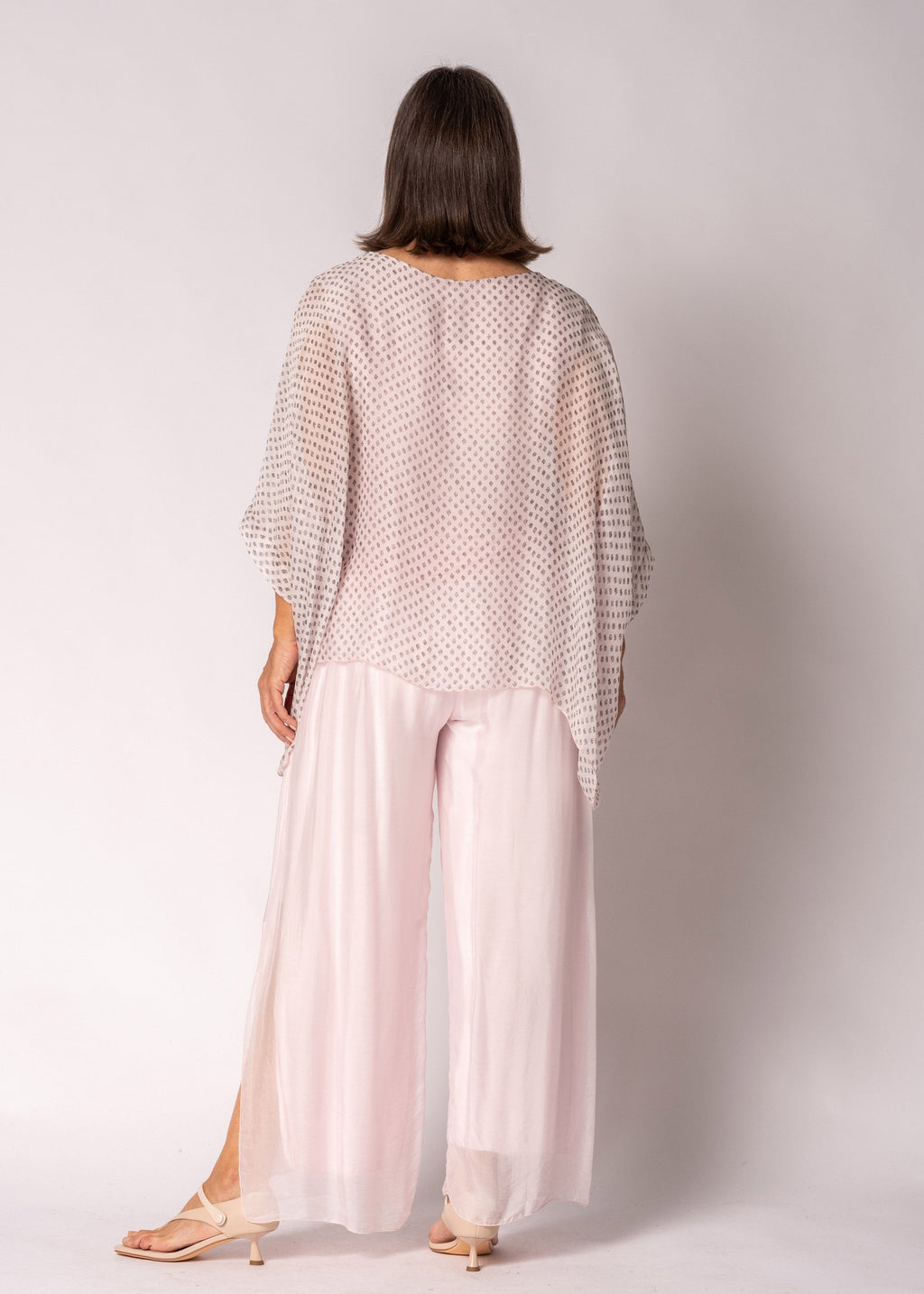 Amelina Silk Top in Modena Pink