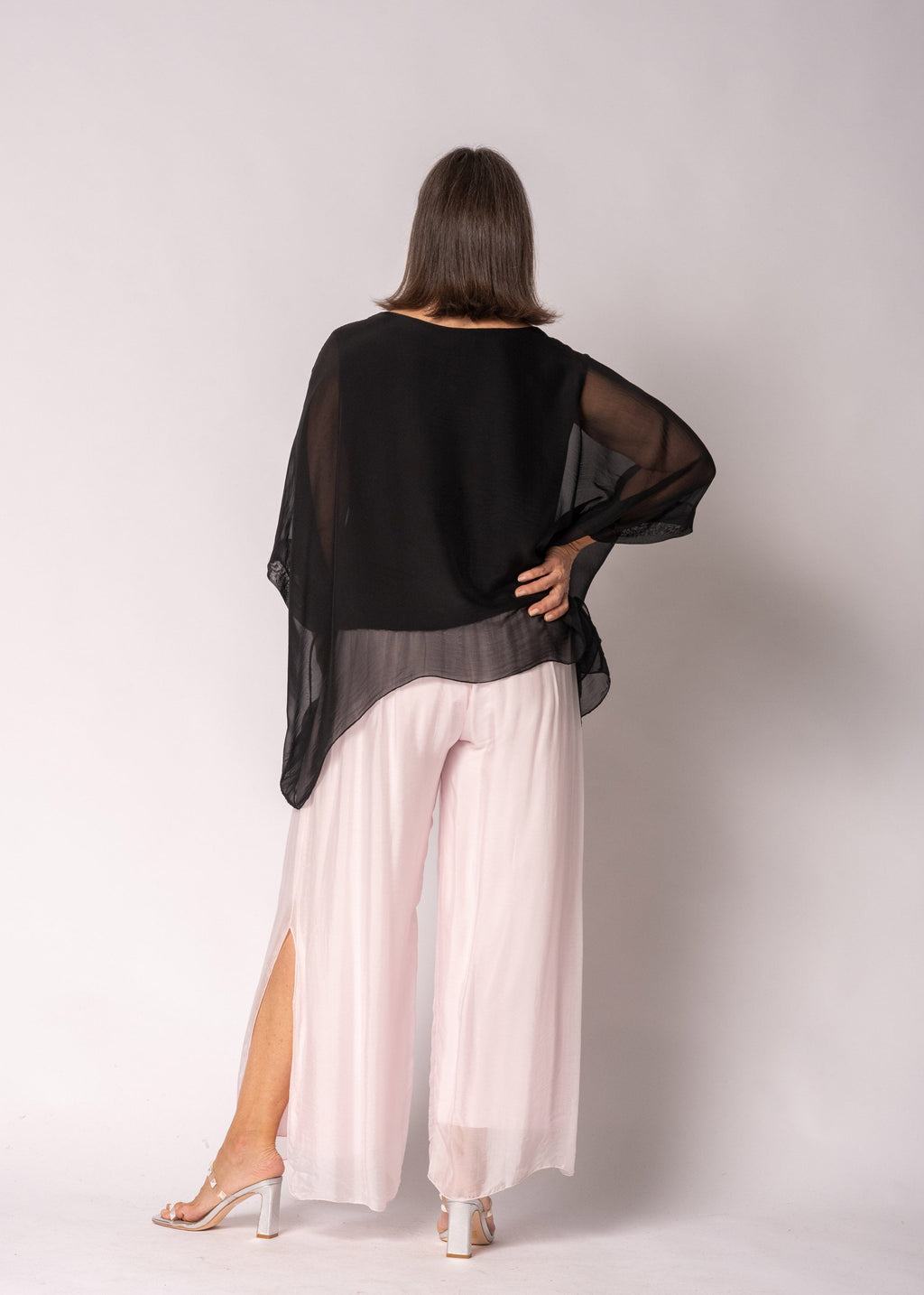 Amelina Silk Top in Onyx