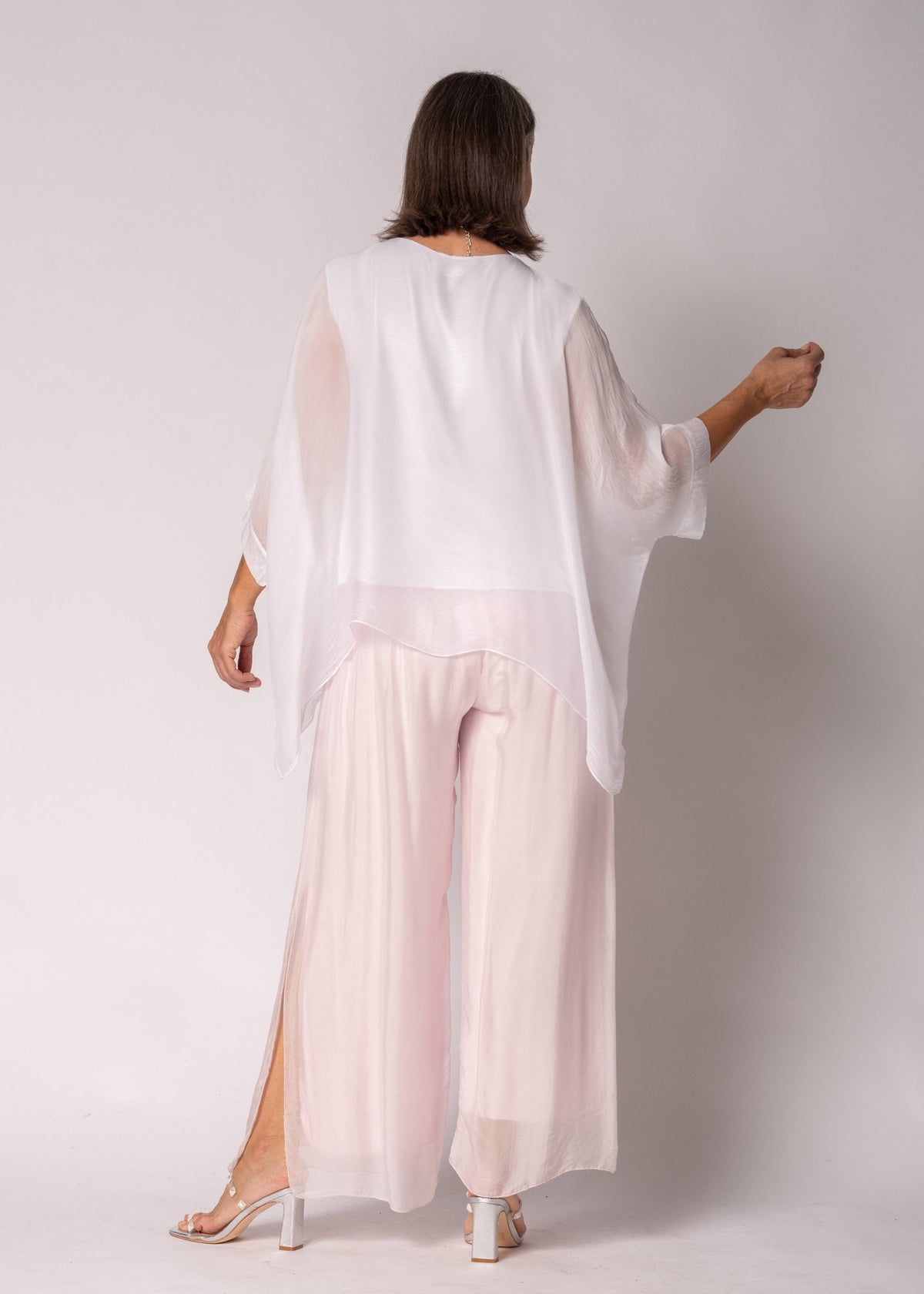 Amelina Silk Top in White
