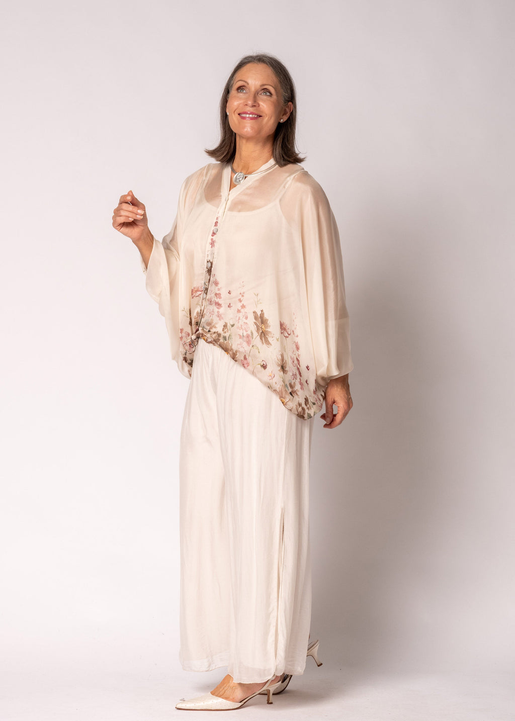 Arlet Silk Top in Latte