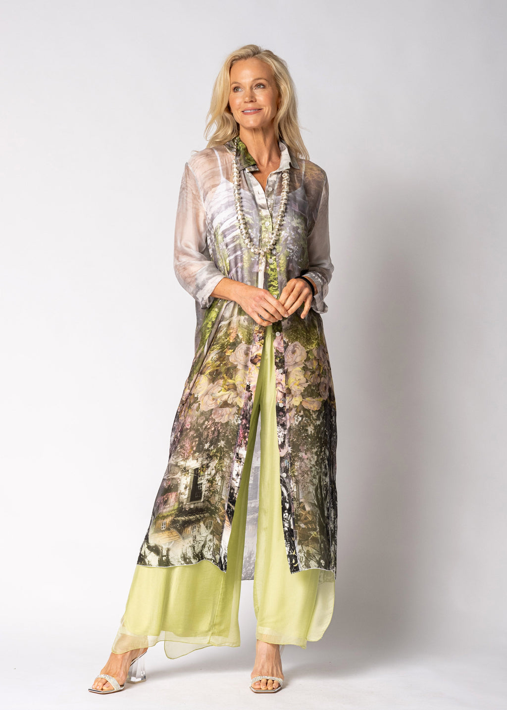 Letara Silk Dress in White