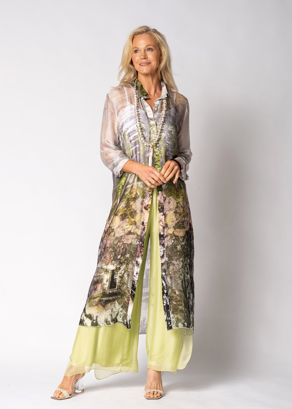 Letara Silk Dress in White