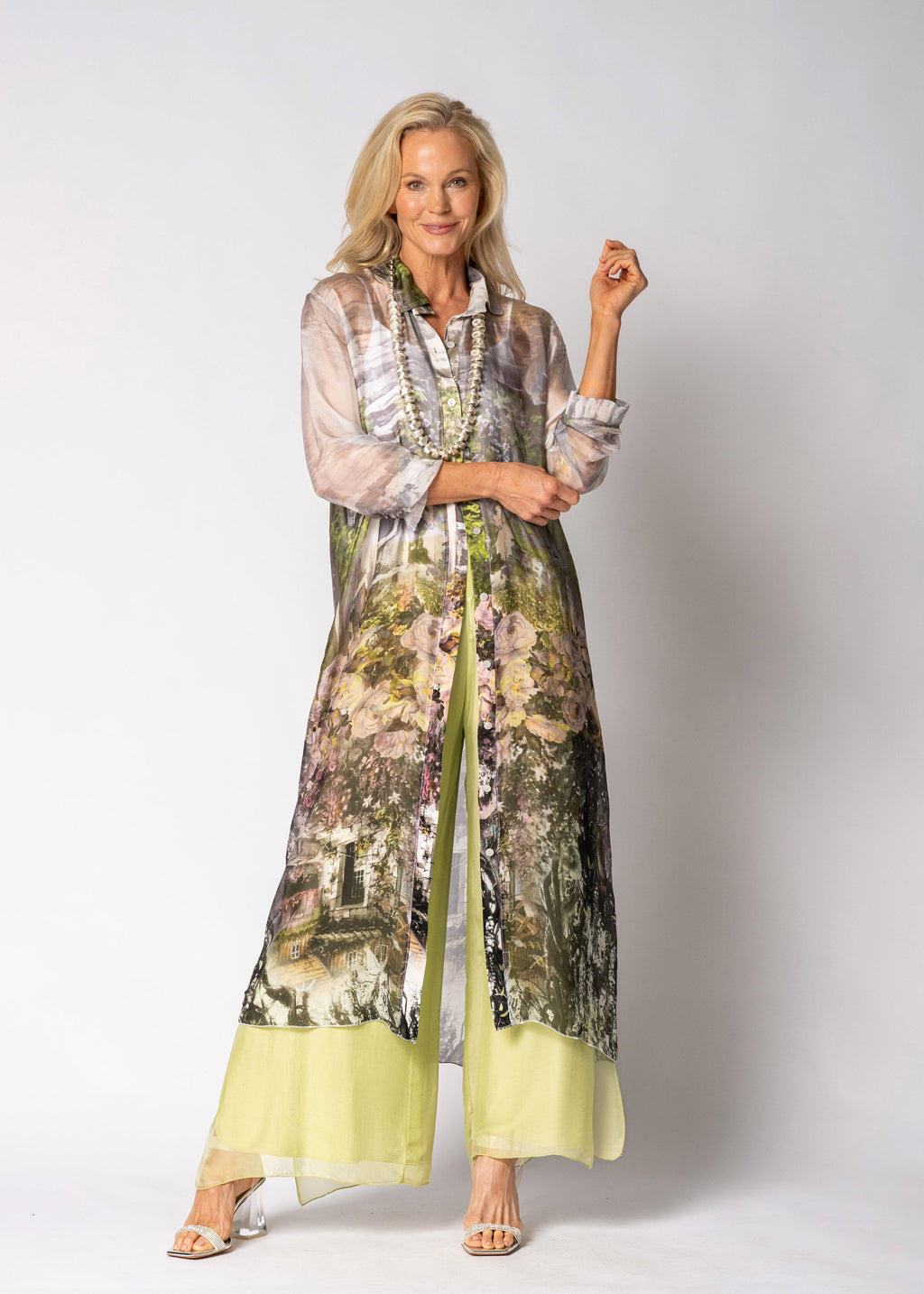 Letara Silk Dress in White