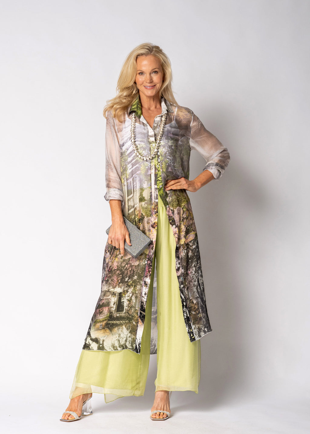 Letara Silk Dress in White