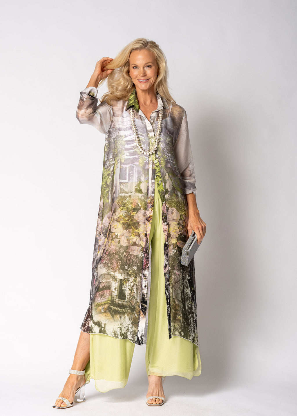 Letara Silk Dress in White