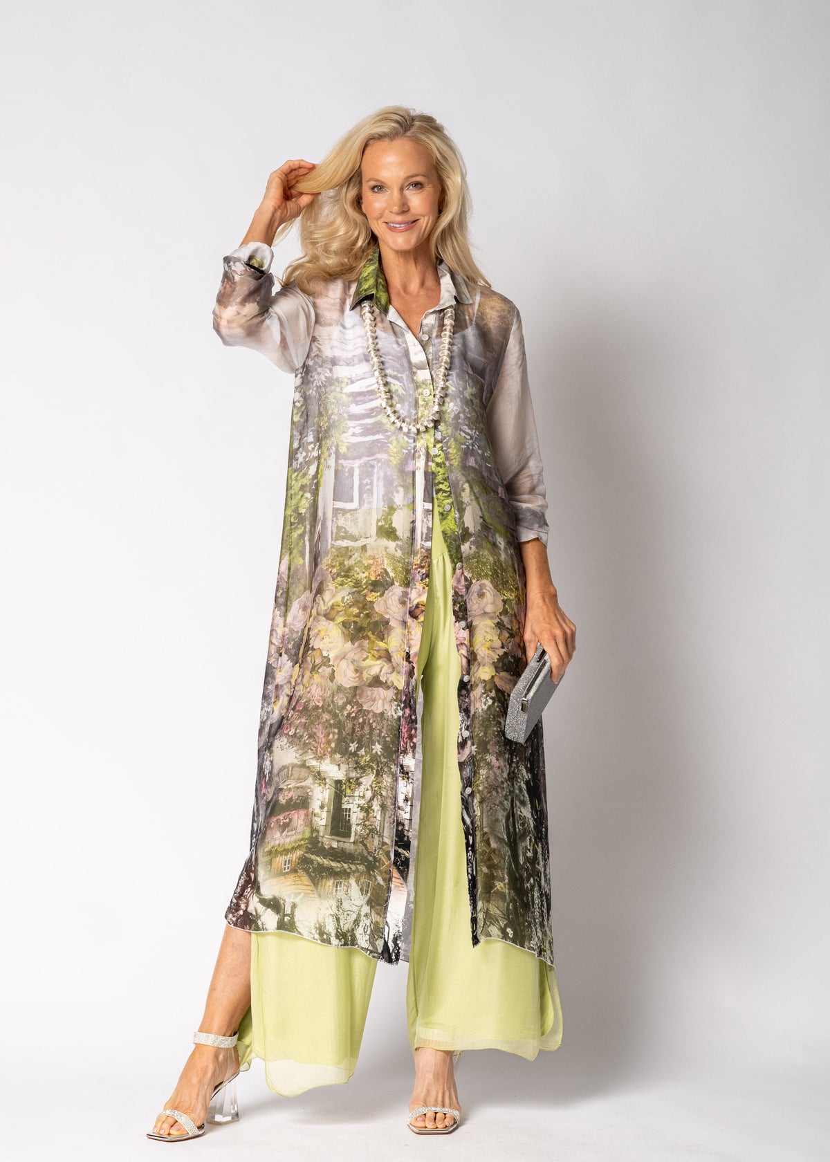 Letara Silk Dress in White