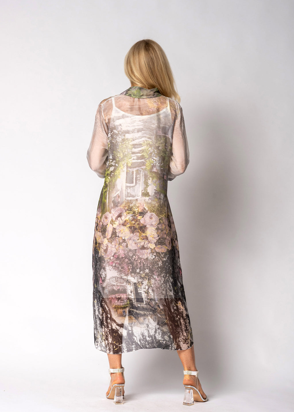 Letara Silk Dress in White