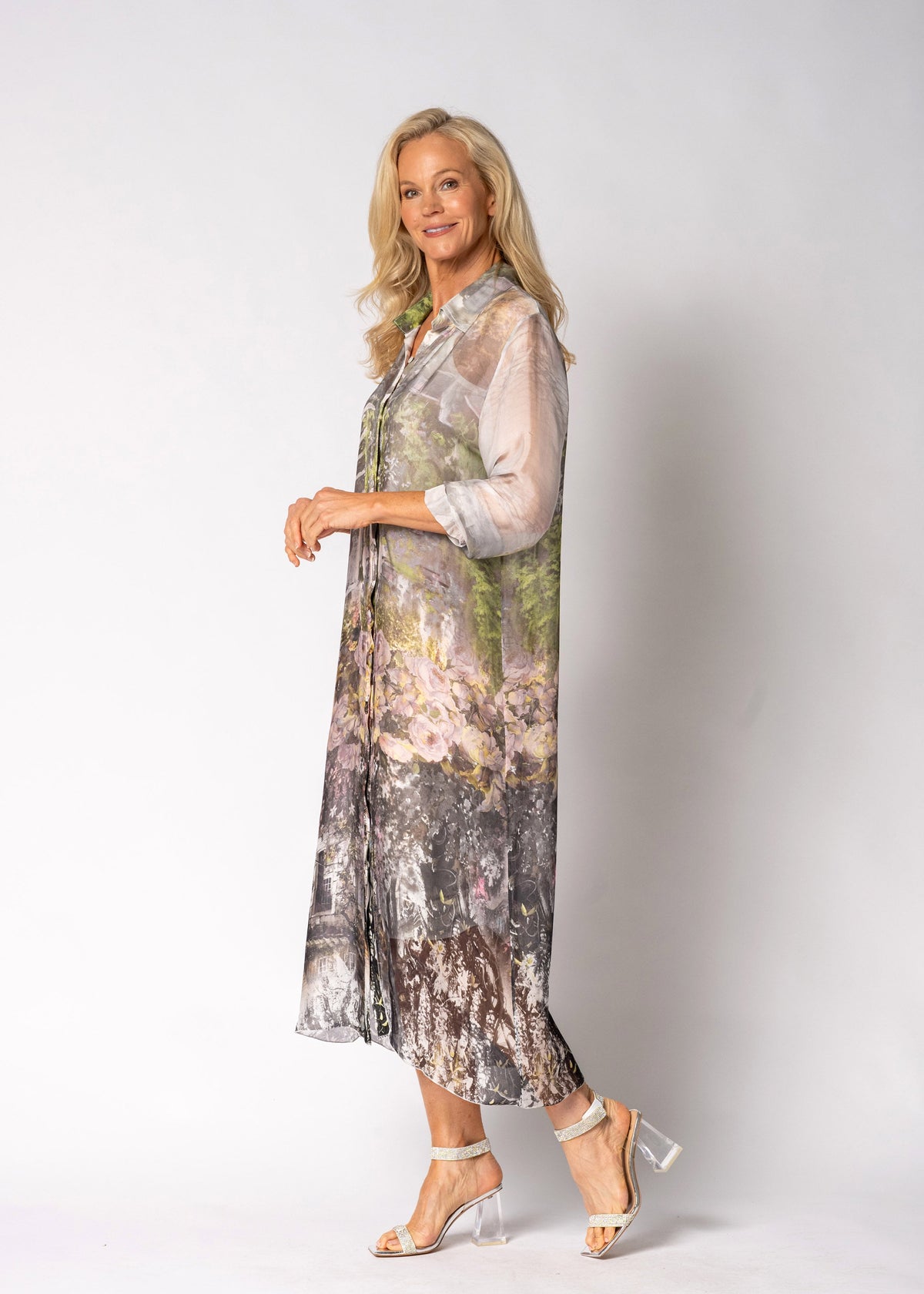 Letara Silk Dress in White