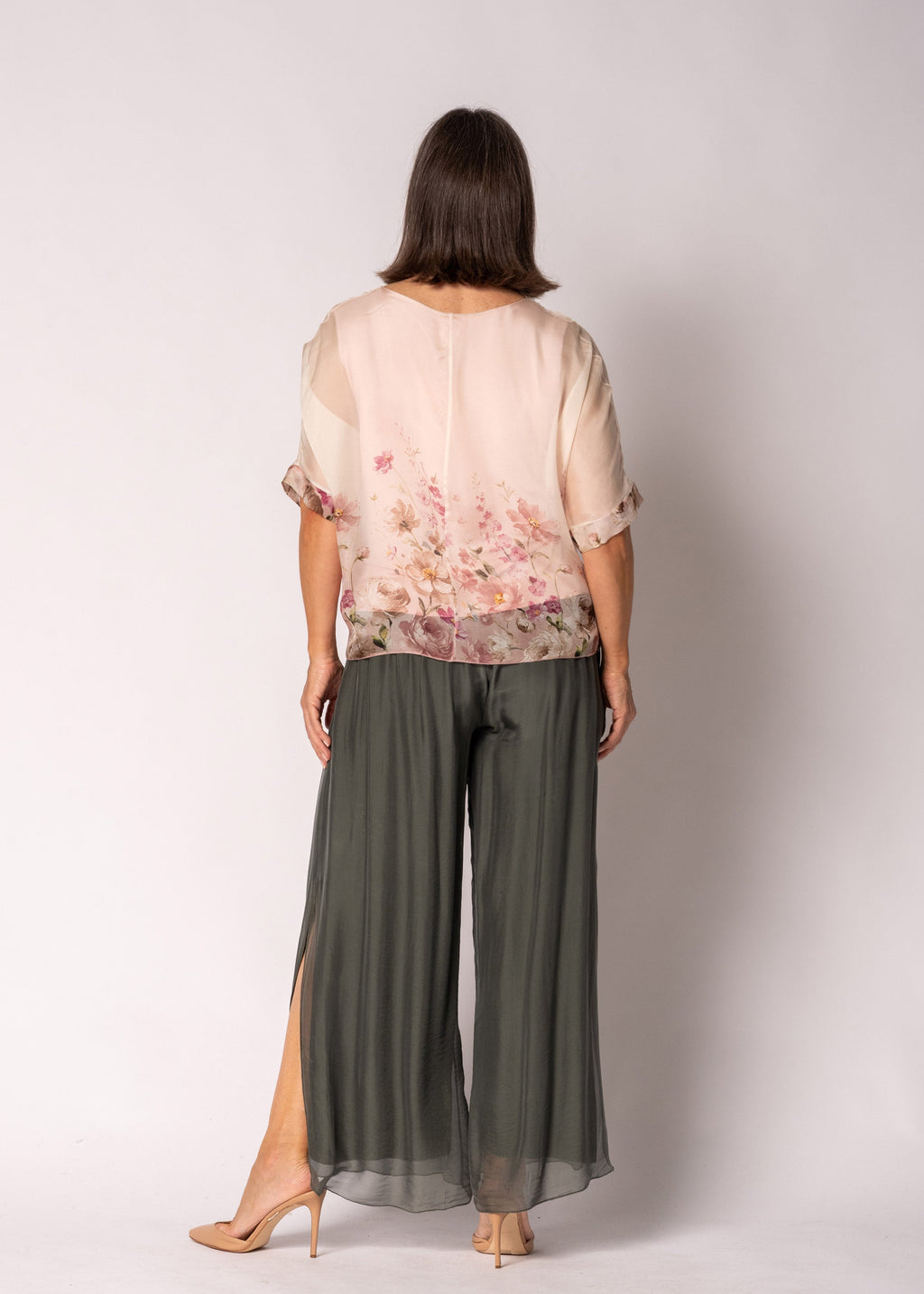 Petal Silk Top in Blush