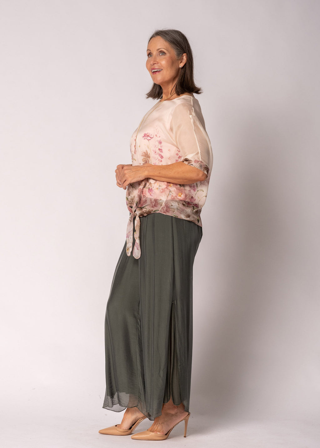 Petal Silk Top in Blush