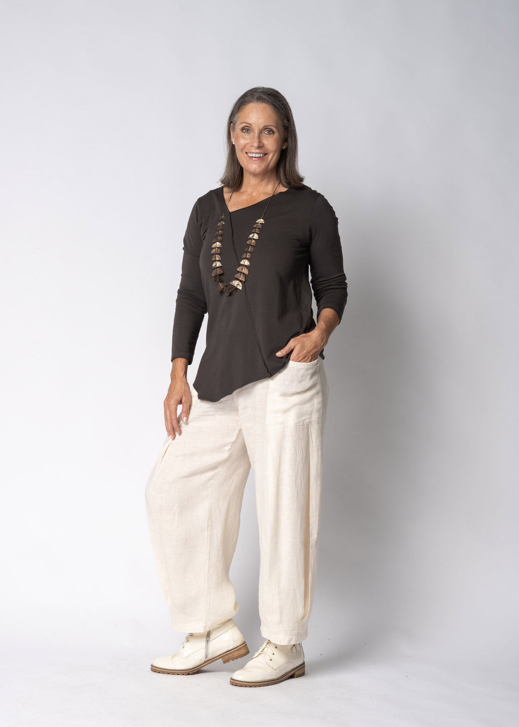Mielle Top in Chocolate Truffle
