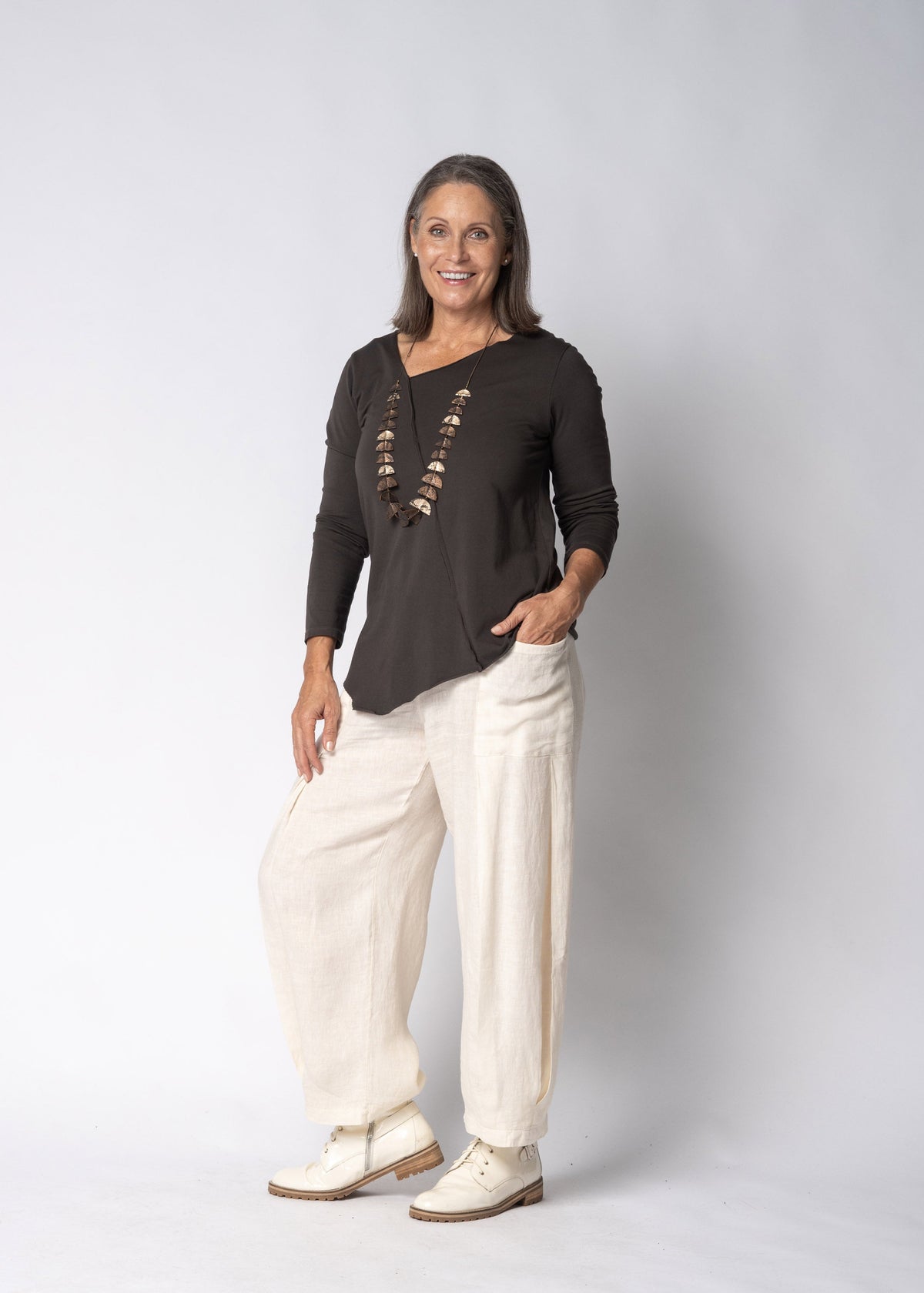 Mielle Top in Chocolate Truffle