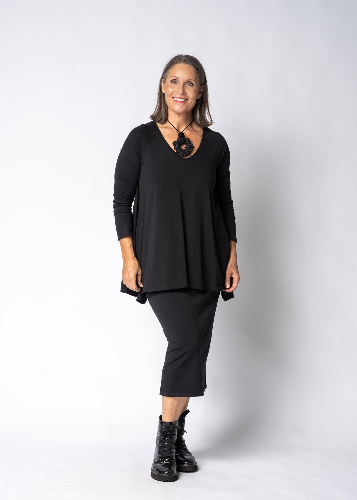 Emerie Dress  in Onyx