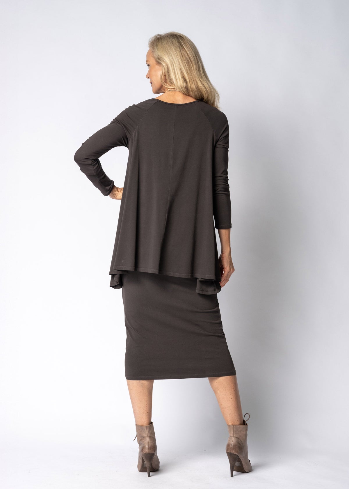 Emerie Dress in Chocolate Truffle