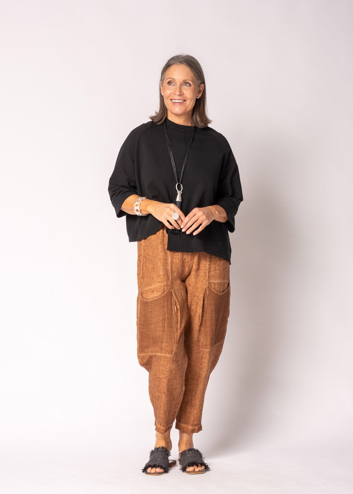 Serenelle Cotton Top in Onyx