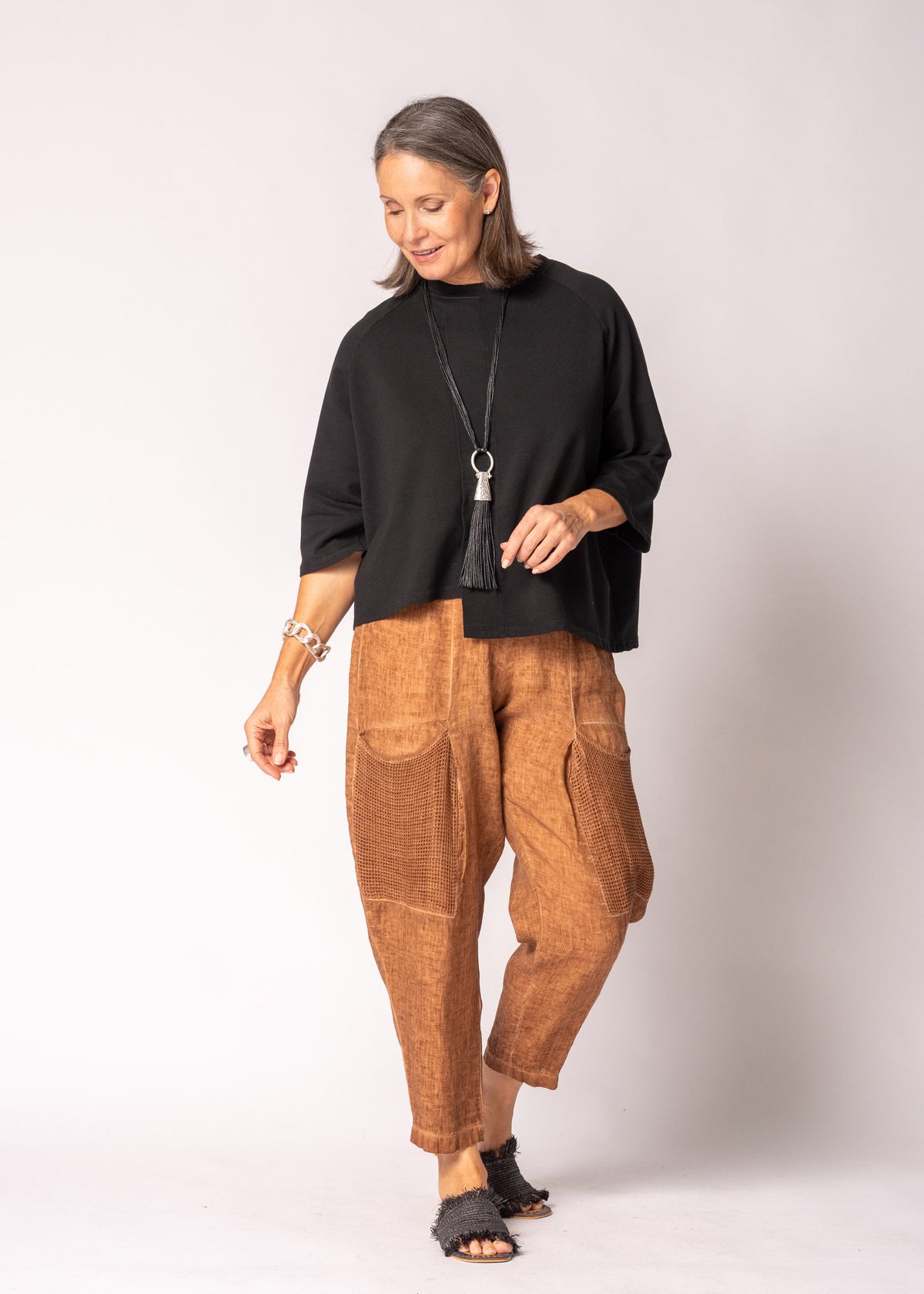Serenelle Cotton Top in Onyx