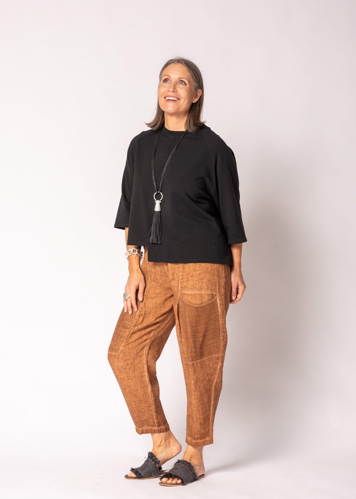 Serenelle Cotton Top in Onyx