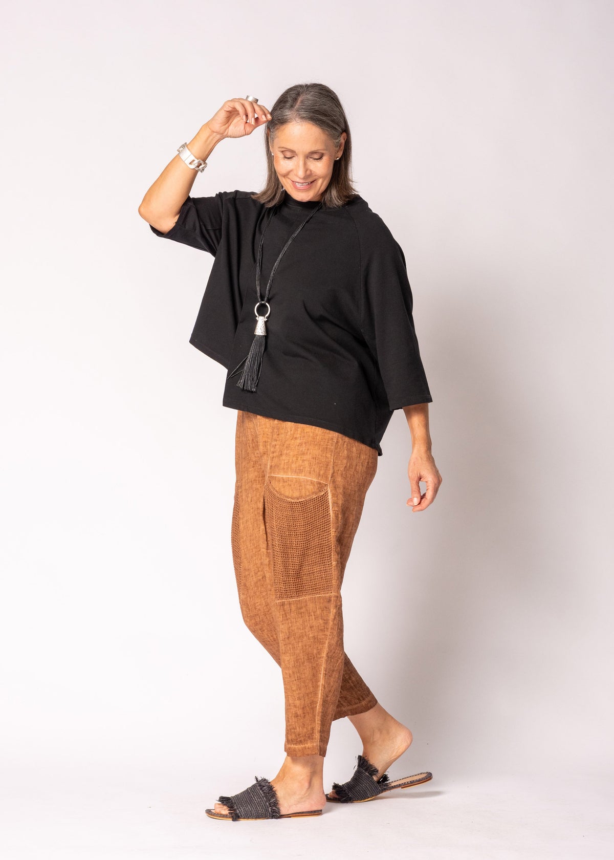 Serenelle Cotton Top in Onyx