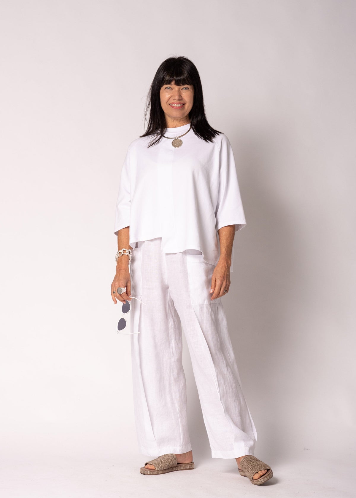 Serenelle Cotton Top in White