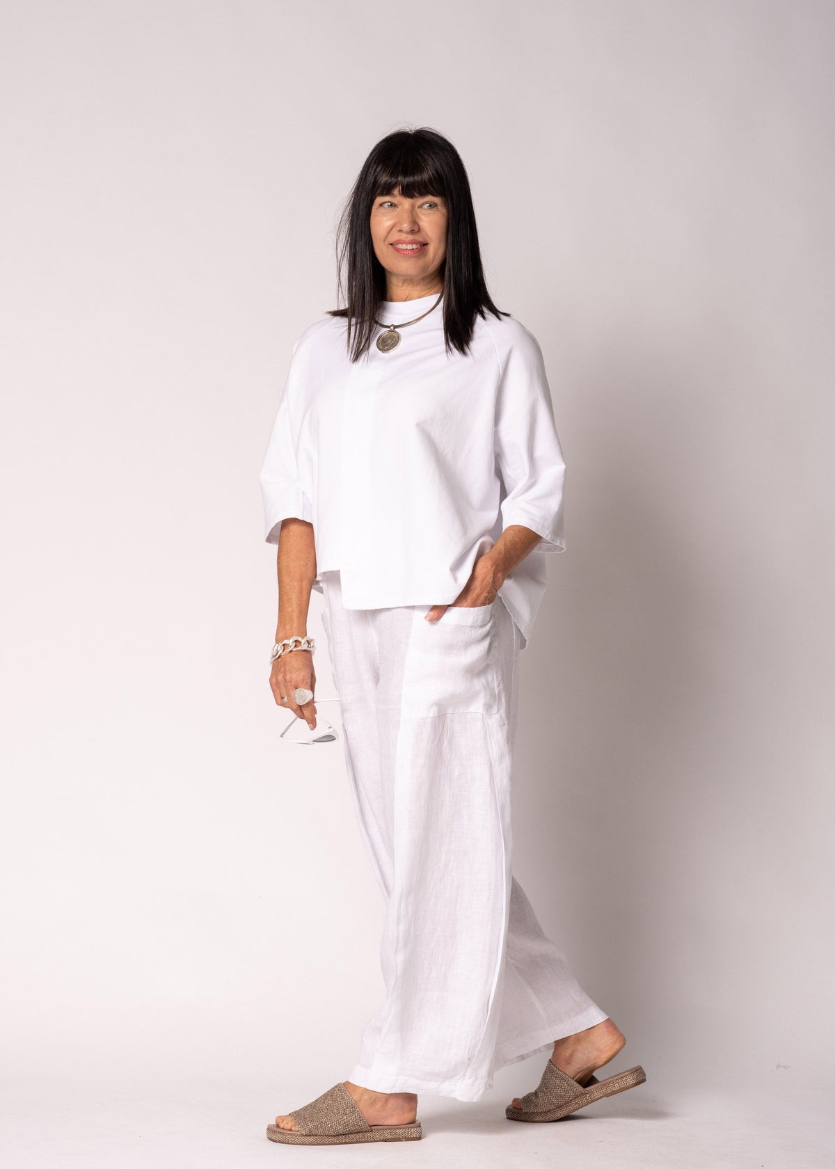 Serenelle Cotton Top in White