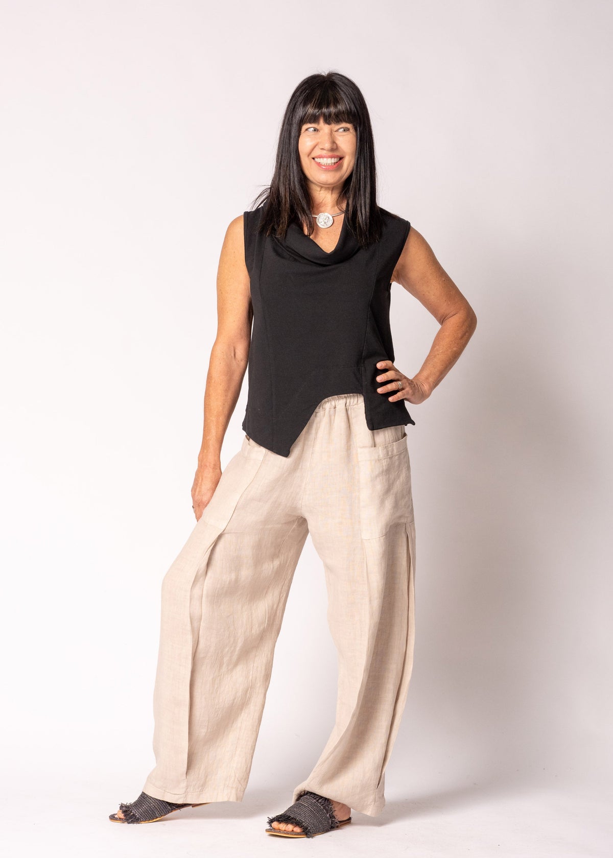 Loria Cotton Top in Onyx
