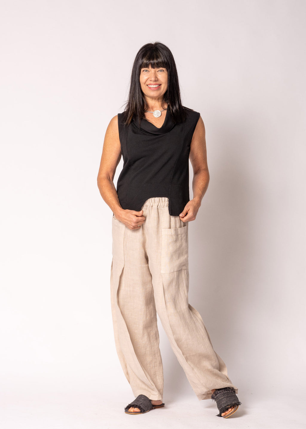 Loria Cotton Top in Onyx