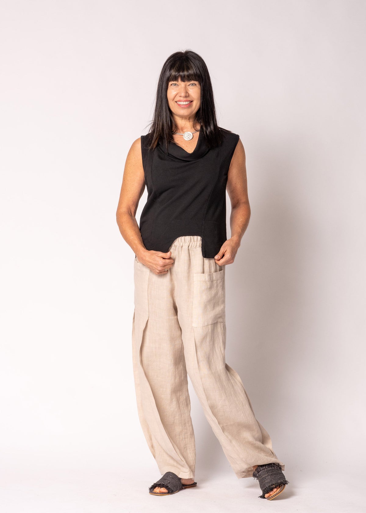 Loria Cotton Top in Onyx