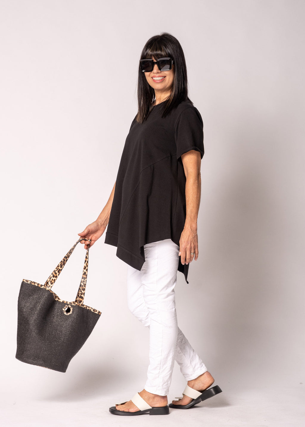 Alodia Cotton Top in Onyx