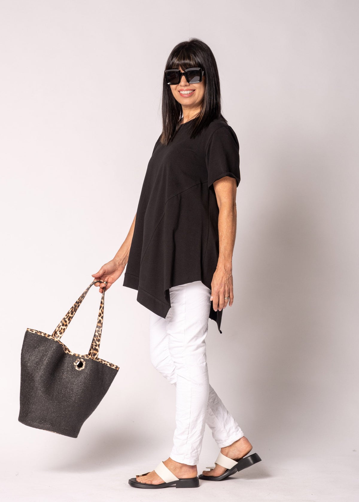 Alodia Cotton Top in Onyx