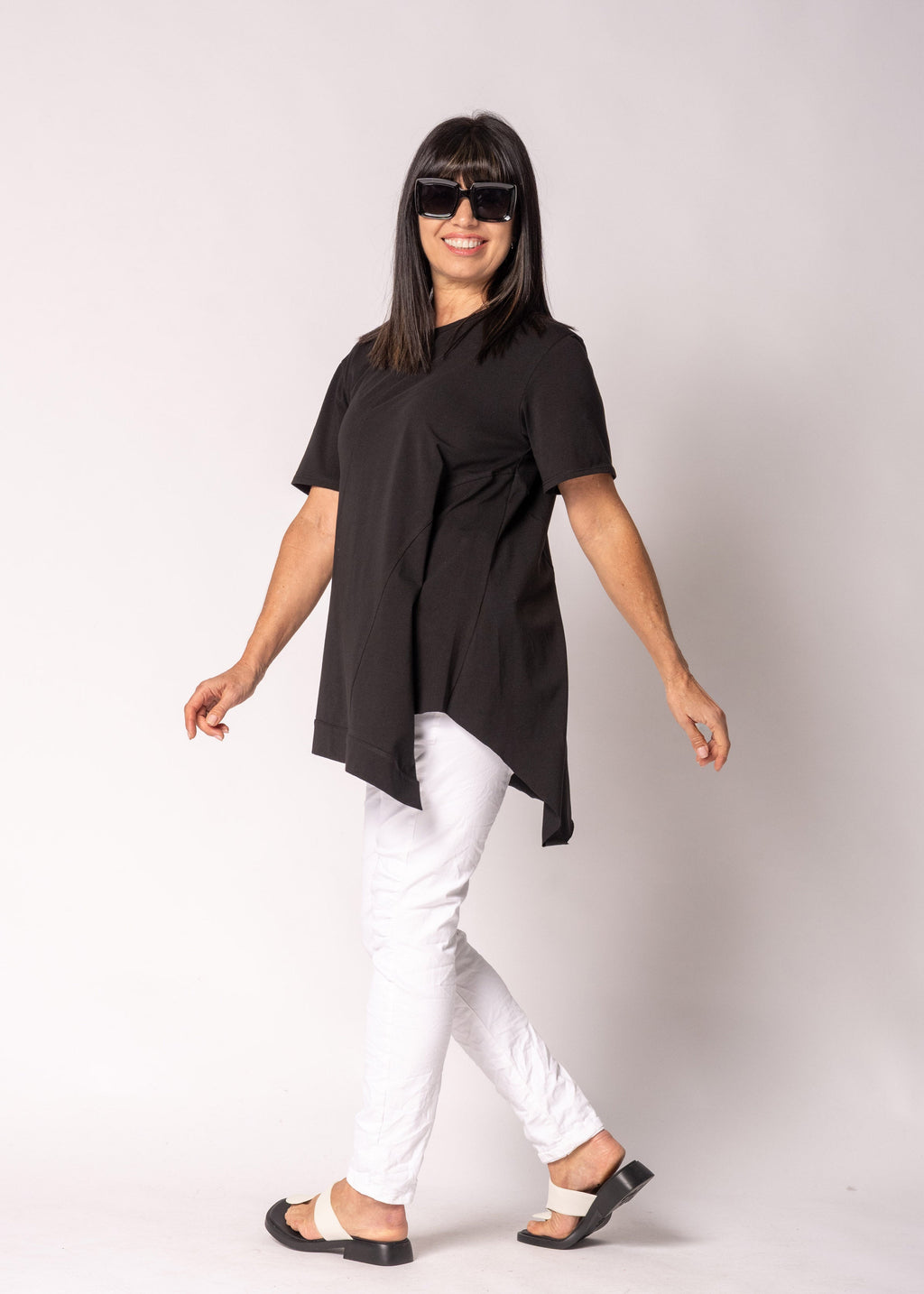 Alodia Cotton Top in Onyx